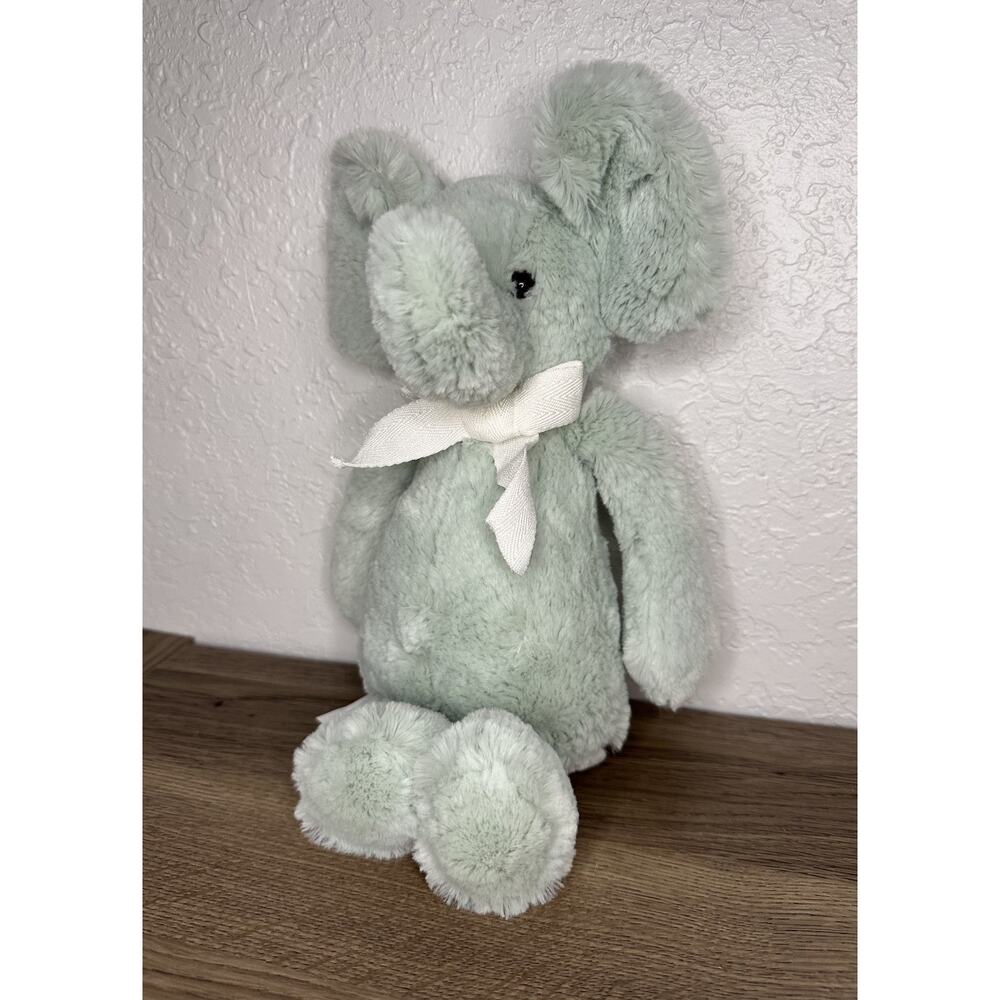 Cutie Pie Baby Inc. Elephant Plush 12" Mint Green Stuffed Animal Lovey Snug
